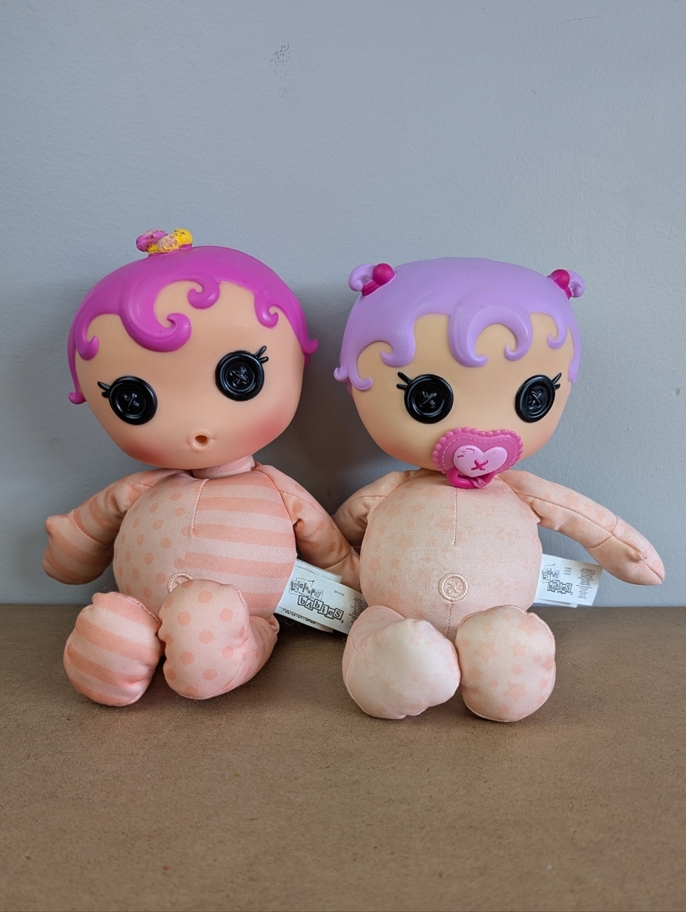 Lalaloopsy Babies, Plush Body Baby Dolls w Vinyl Heads (Flaws) MGA